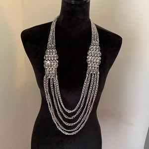 Silver necklace w/ earrings